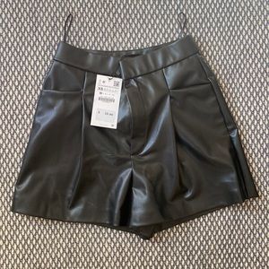 Brand new pleather shorts XS